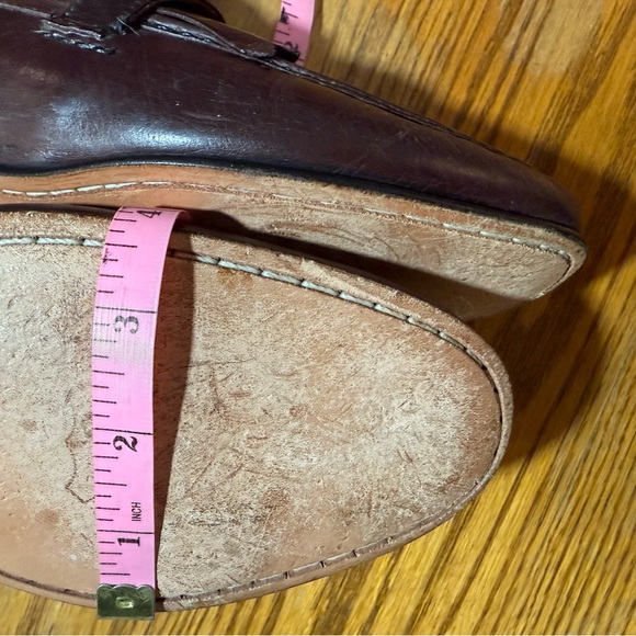 GH Bass & CO Brown/Burgundy Loafers Tassel Buckle Strap 10M All Leather - Picture 11 of 11